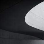 Architecture Details Cement Wall Modern Building Futuristic Curve Space Abstract background 113831002