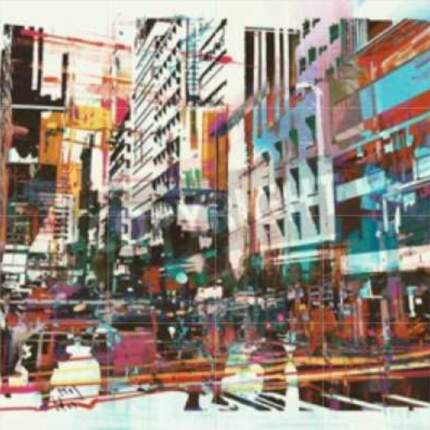 Digital Print abstract art of cityscapeillustration painting_52675610