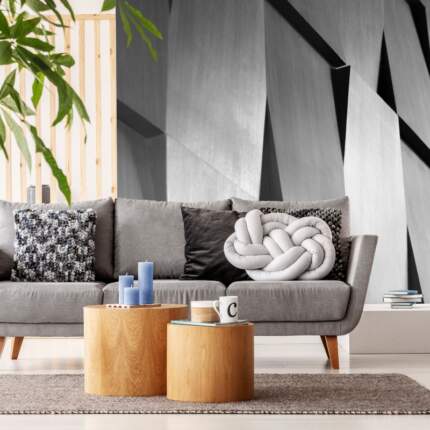 Wood wall geometry decoration background_42137178-1