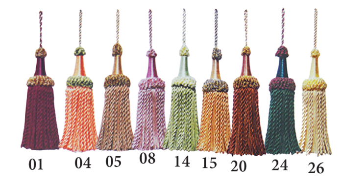 KT5420KEY20TASSELpng KEY TASSEL KT54 POM-POM 280mm - Per Pcs Various Color - Image 1