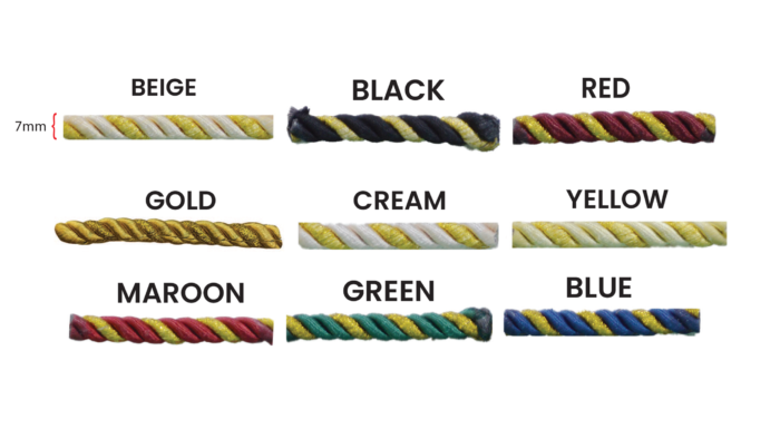 LIPCORD20BD2009207mmpng LIPCORD B8602 CORD WITH TAPE 10mm - Per Meter Color : JH05 - Image 1