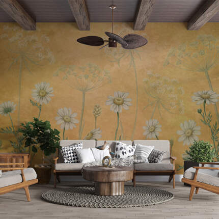 Dazzling Daisies - Yellow - Living room 2 Dazzling Daisies - Yellow - Living room 2