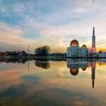 As Salam Mosque at sunrise with reflection in Puchong Perdana Malaysia 24154183