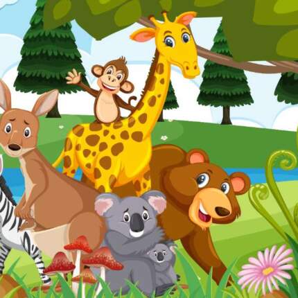 Scene20With20Many20Wild20Animals20In20The20Forest20Illustration20139178197.jpg