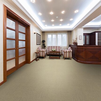 Hotel lobby with reception desk