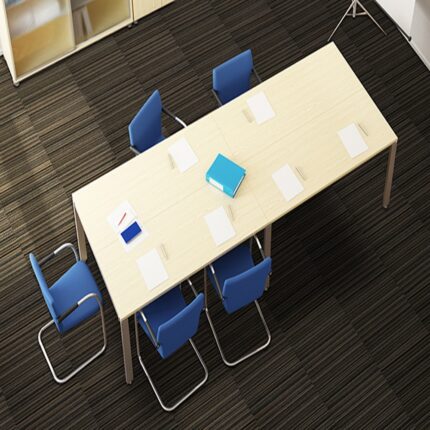 Aerial shot of an office situation closeup