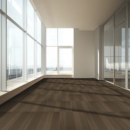 office interior with glass wall