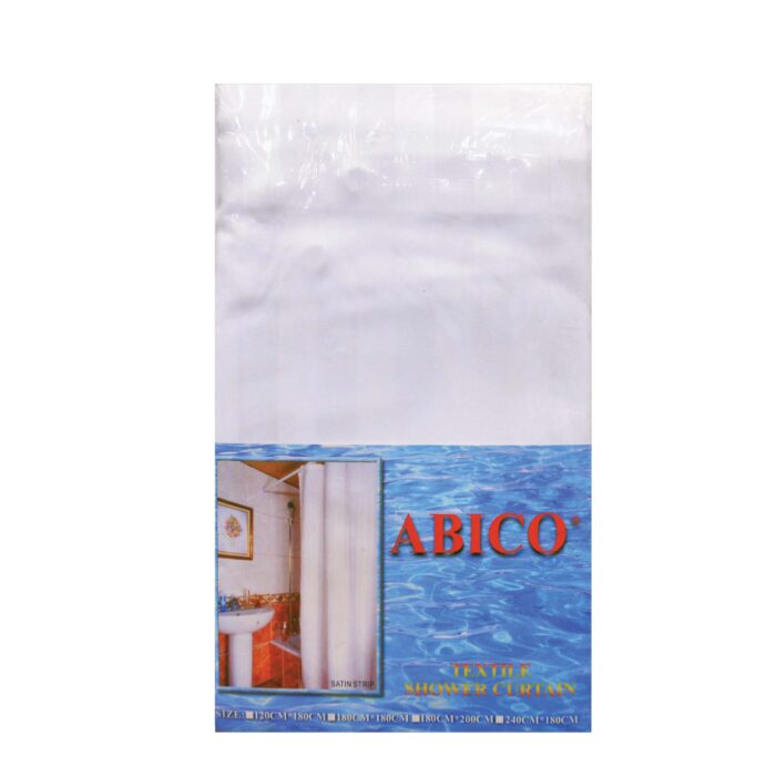 shower curtain white SHOWER CURTAIN HIGH QUALITY (180cm x 180cm) White - Image 1